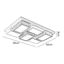 Moderne Akryl Taklampe Geometrisk Tre Taklampe