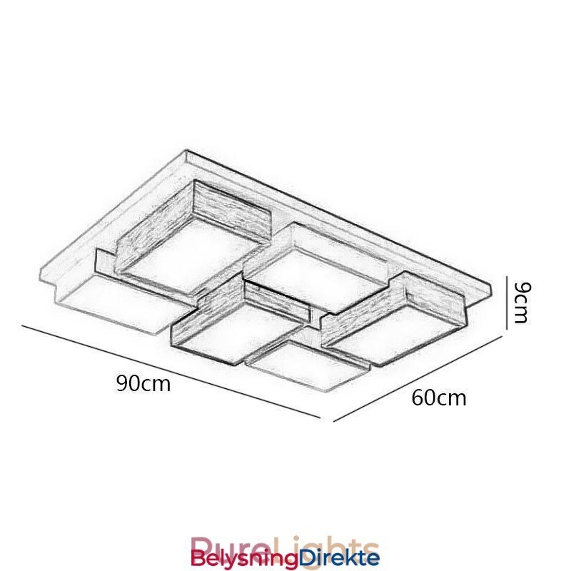 Moderne Akryl Taklampe Geometrisk Tre Taklampe