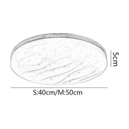 Japansk Taklampe I Tre, Rund Bølgepapp I Akryl