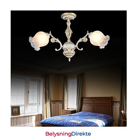 Hvite Tre Lys Europeisk Retro Klassisk