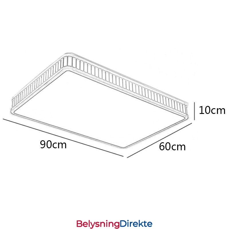 Japansk Akryl Taklampe Rektakulær Taklampe I Gummitre
