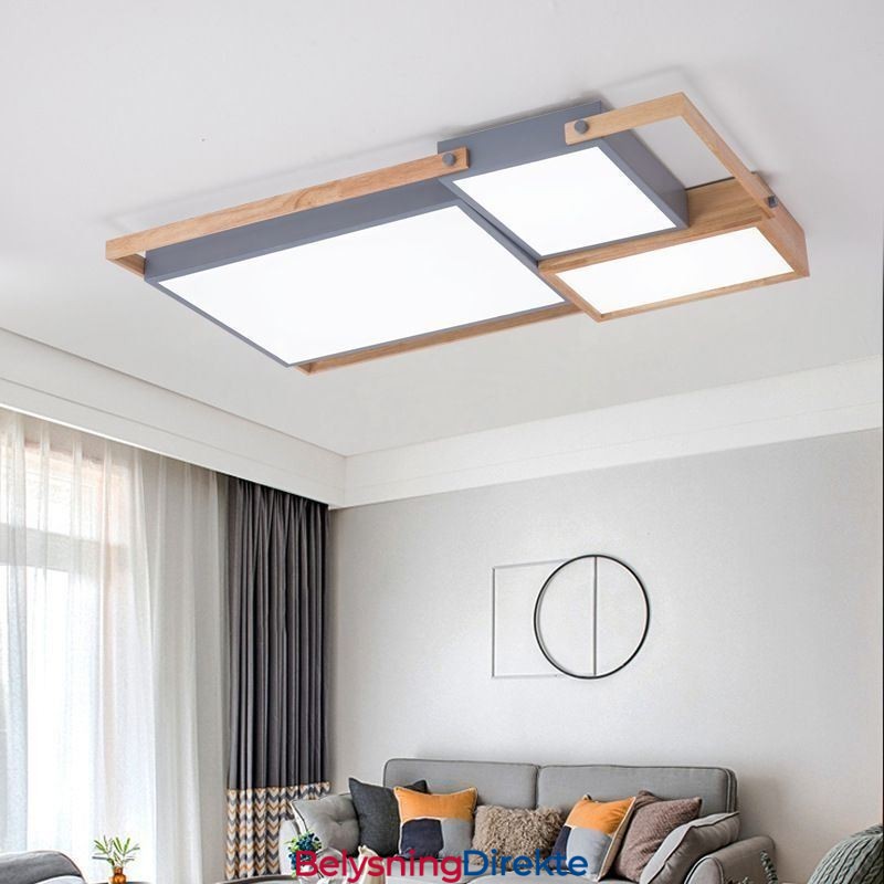 Moderne Taklampe Med Skjøting, Rektangulær Taklampe