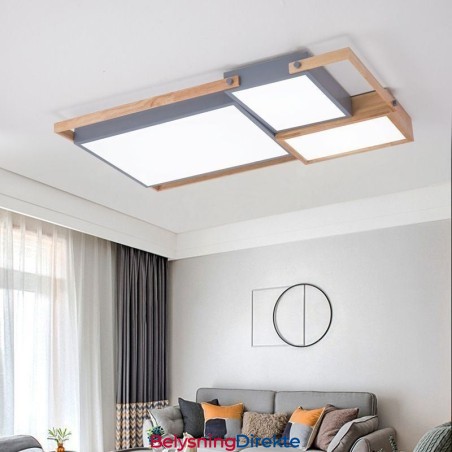 Moderne Taklampe Med Skjøting, Rektangulær Taklampe