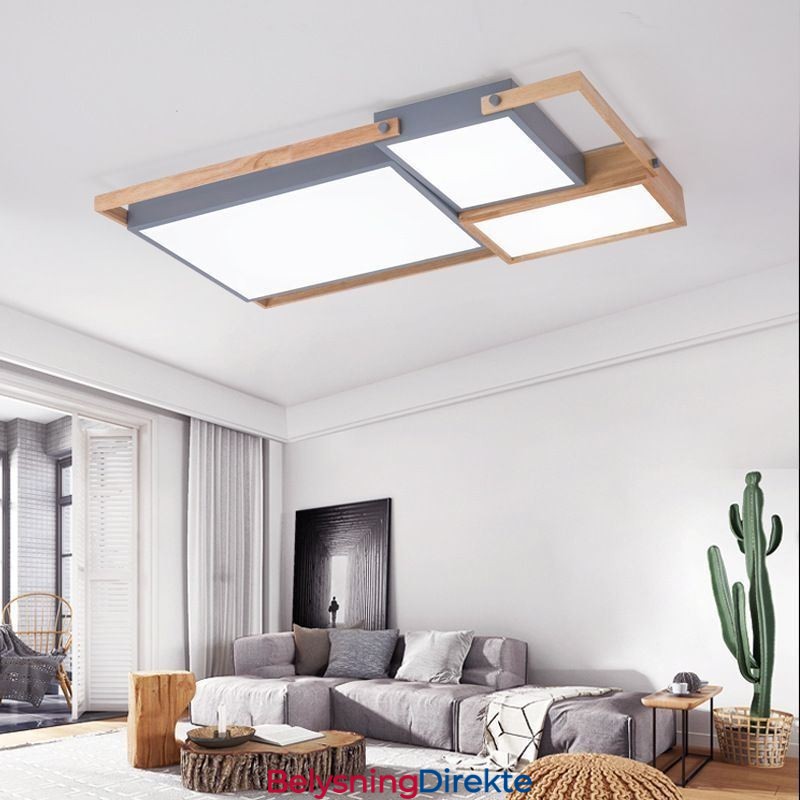 Moderne Taklampe Med Skjøting, Rektangulær Taklampe