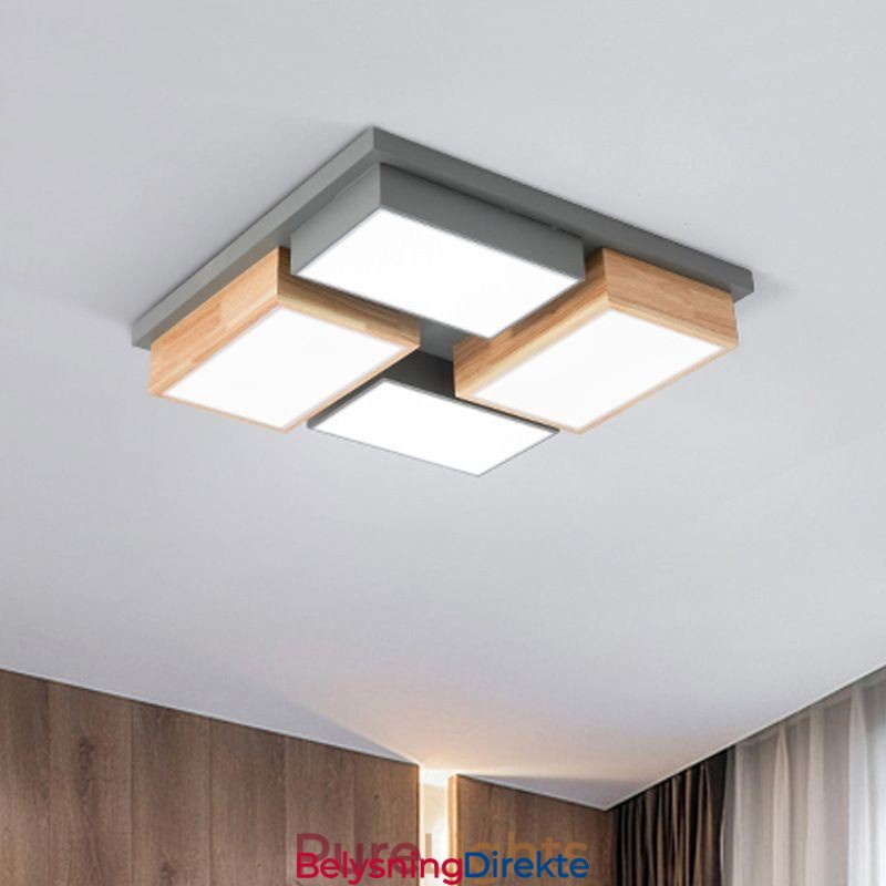 Moderne Taklampe Geometrisk Tretaklampe