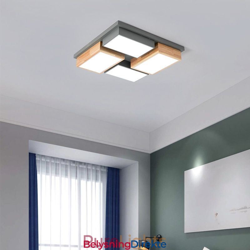 Moderne Taklampe Geometrisk Tretaklampe