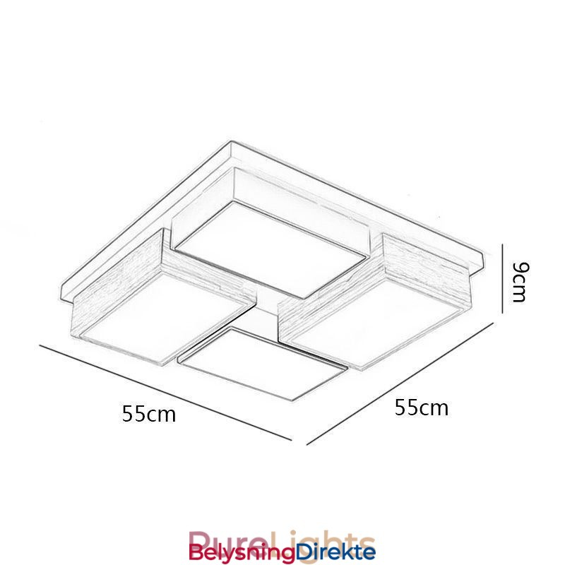 Moderne Taklampe Geometrisk Tretaklampe