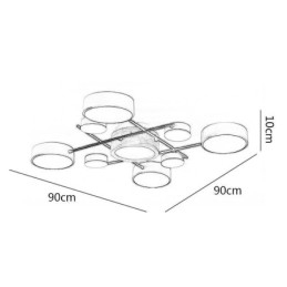 Moderne Taklampe Med Skjøting Av Firkantet Taklampe