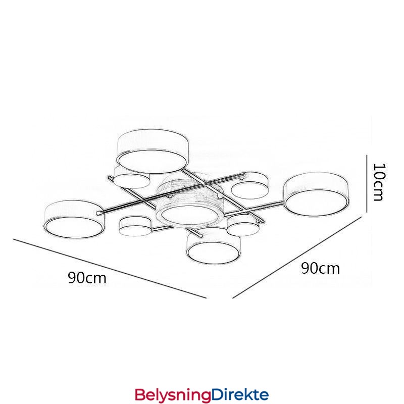 Moderne Taklampe Med Skjøting Av Firkantet Taklampe