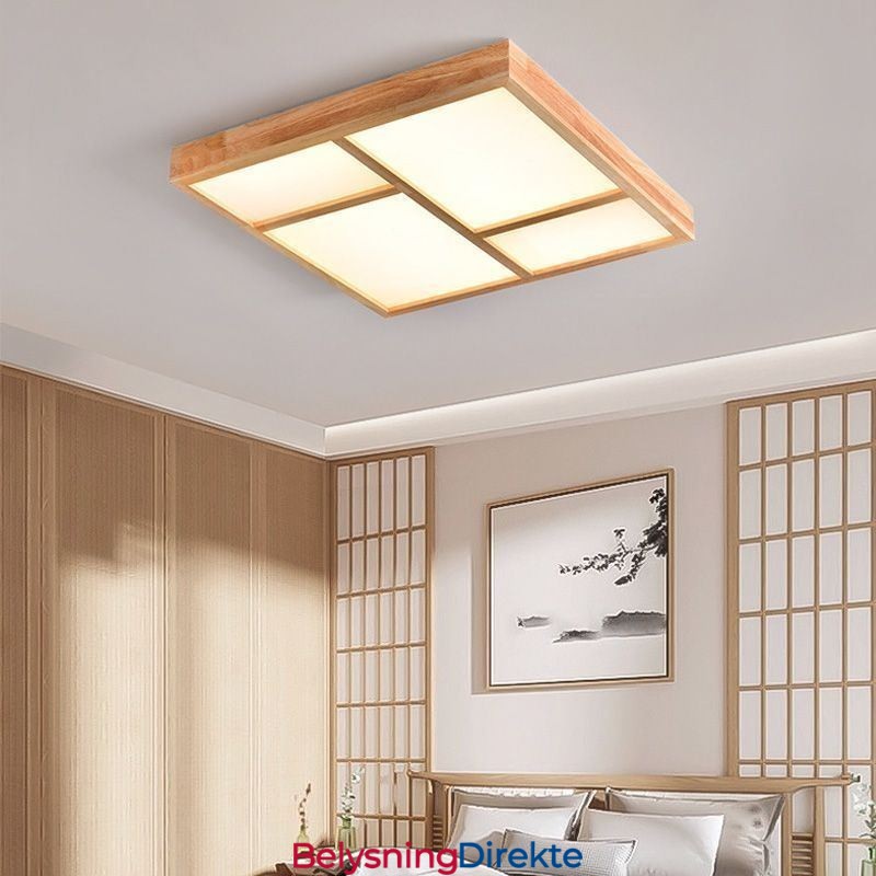 Japansk Akryl Taklampe Geometrisk Tre Taklampe