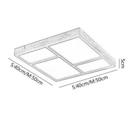 Japansk Akryl Taklampe Geometrisk Tre Taklampe