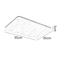 Japansk Akryl Taklampe Rektangulær Bølgepapp Taklampe