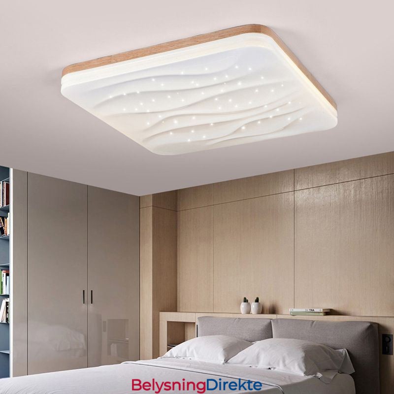 Japansk Akryl Taklampe Firkantet Bølgepapp Taklampe