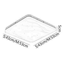 Japansk Akryl Taklampe Firkantet Bølgepapp Taklampe