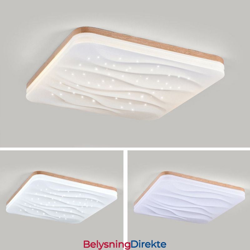 Japansk Akryl Taklampe Firkantet Bølgepapp Taklampe