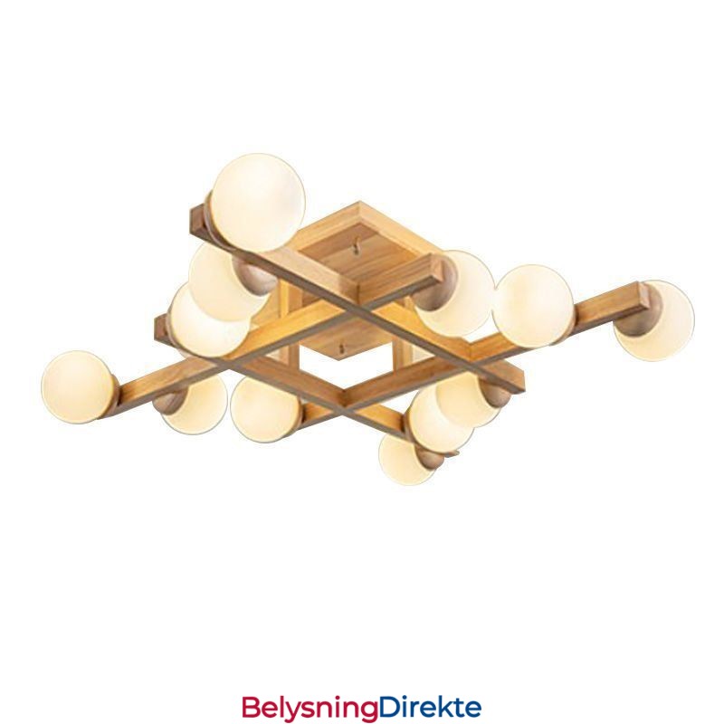 Japansk Taklampe I Tre, Magic Bean, Molekylær Taklampe