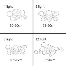 Japansk Taklampe I Tre, Magic Bean, Molekylær Taklampe