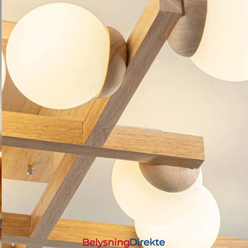 Japansk Taklampe I Tre, Magic Bean, Molekylær Taklampe
