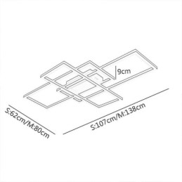 Moderne Taklampe Geometrisk Firkantet Taklampe