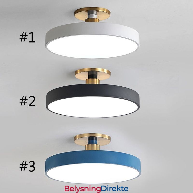 Moderne Runde Taklamper I Akryl