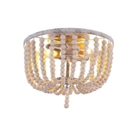 Treperlet Taklampe I Gårdshus Med Treperler, Innfelt, 3 Lysarmaturer