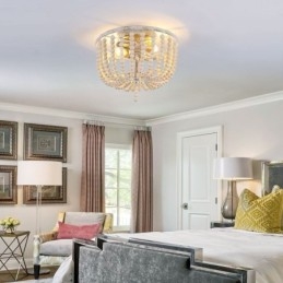 Treperlet Taklampe I Gårdshus Med Treperler, Innfelt, 3 Lysarmaturer