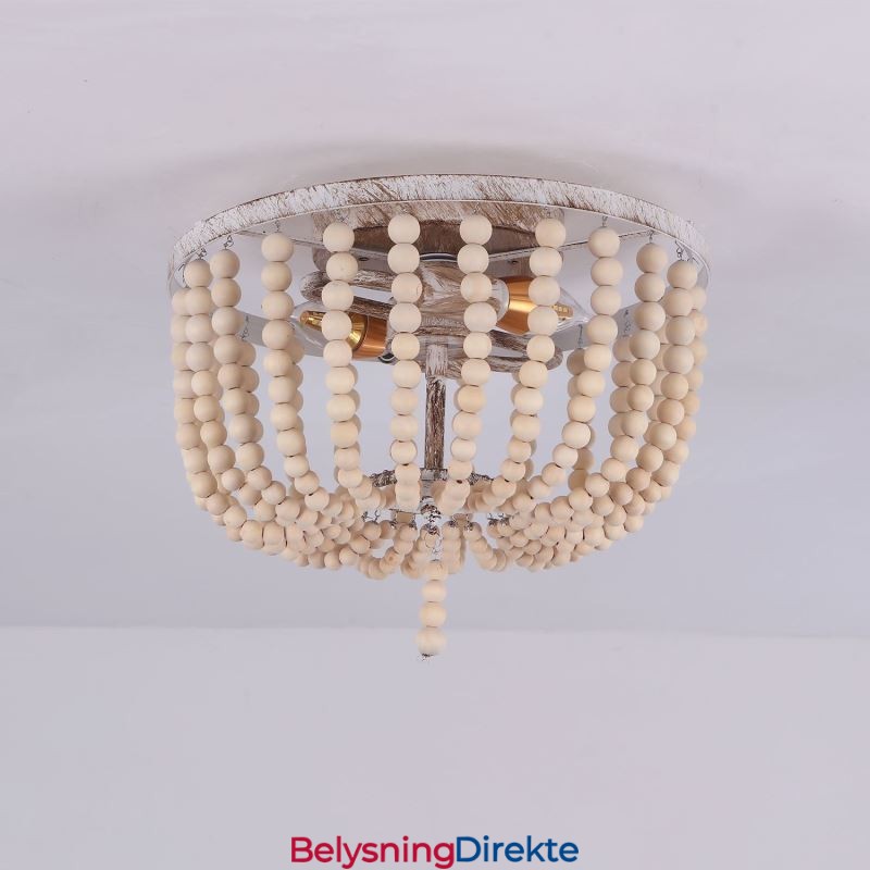 Treperlet Taklampe I Gårdshus Med Treperler, Innfelt, 3 Lysarmaturer