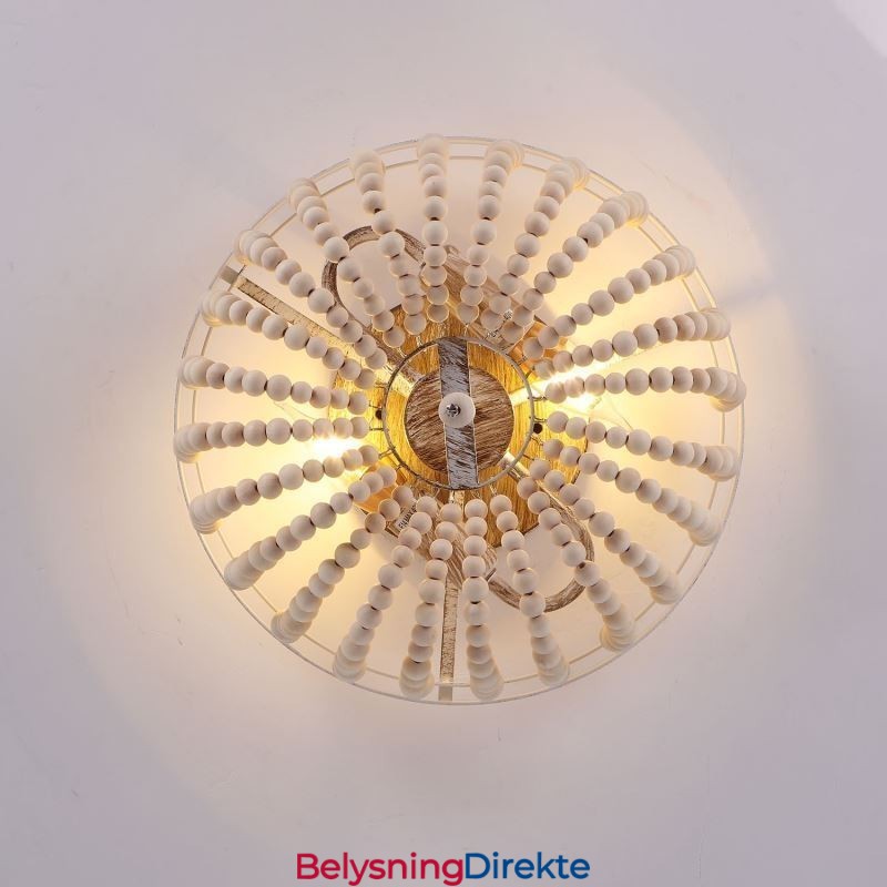 Treperlet Taklampe I Gårdshus Med Treperler, Innfelt, 3 Lysarmaturer