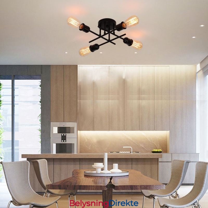 Innfelt Taklampe Med 4 Lysuttak