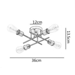 Innfelt Taklampe Med 4 Lysuttak