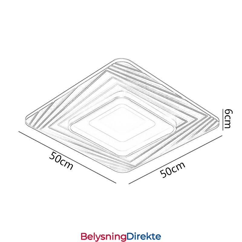 Taklampe Innfelt Firkantet Taklampe