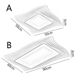 Moderne Taklampe, Innfelt, Firkantet Taklampe