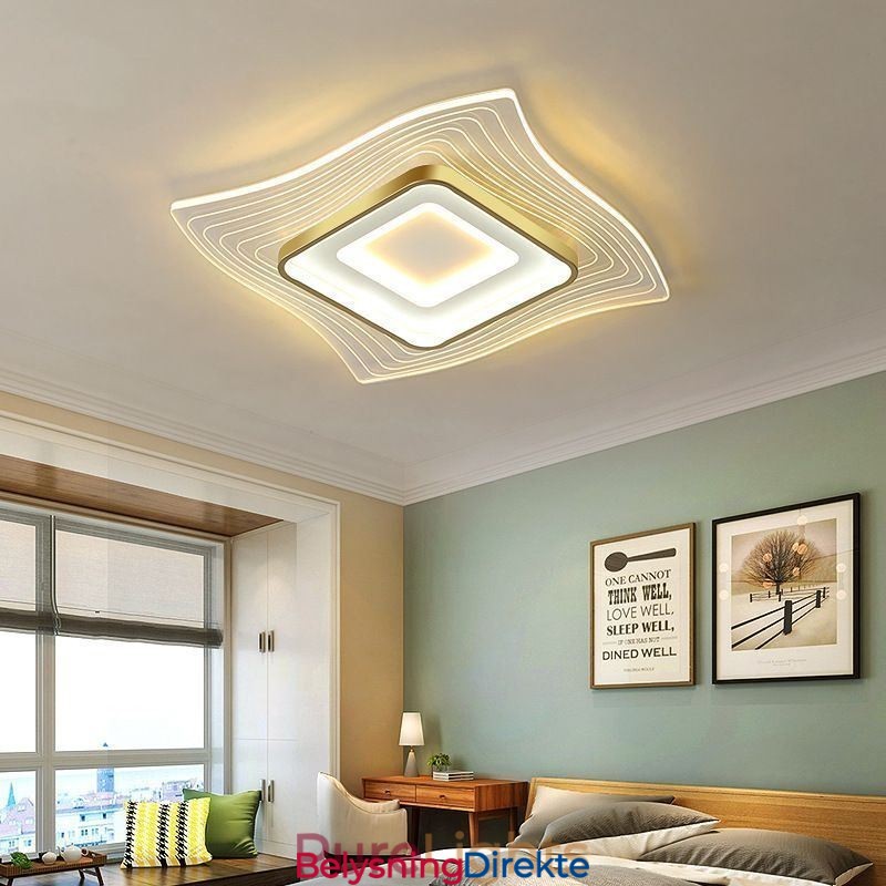 Moderne Taklampe, Innfelt, Firkantet Taklampe