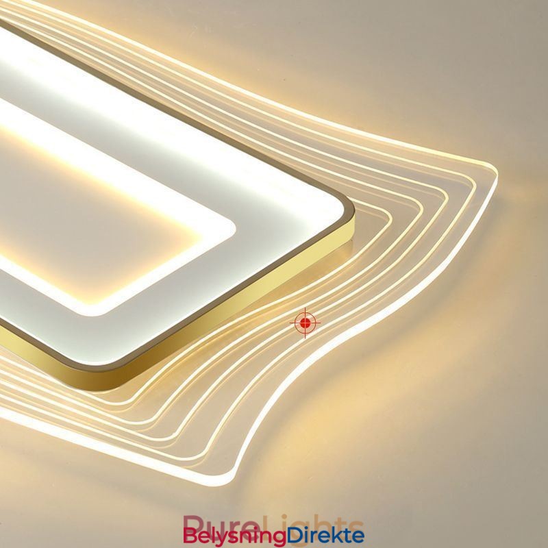 Moderne Taklampe, Innfelt, Firkantet Taklampe