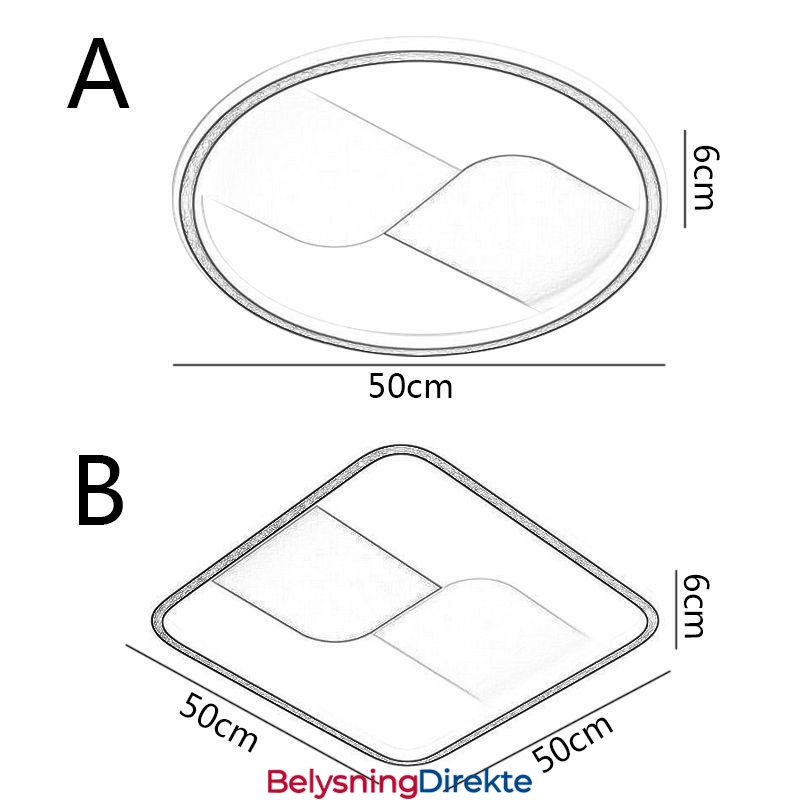 Innfelt Taklampe Rund Innfelt Taklampe