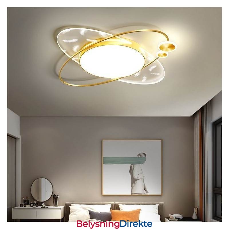 Moderne Taklampe Med Innfelt Montering Og Planetform