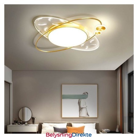 Moderne Taklampe Med Innfelt Montering Og Planetform