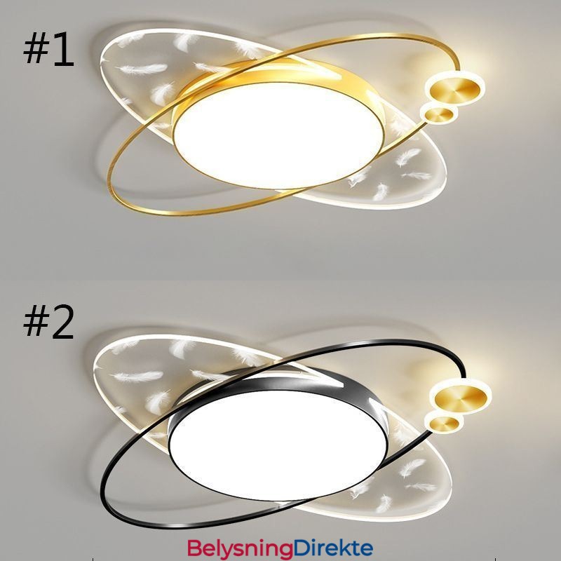 Moderne Taklampe Med Innfelt Montering Og Planetform