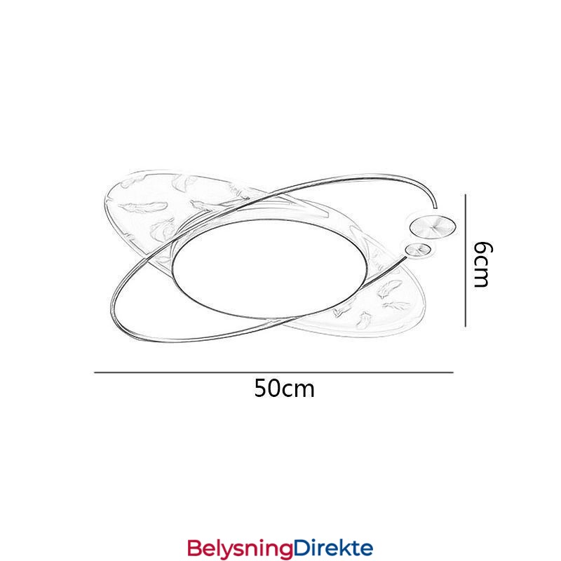 Moderne Taklampe Med Innfelt Montering Og Planetform