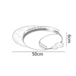 Innfelt Moderne Måneformet Taklampe