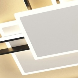 Moderne Gyllen, Innfelt Geometrisk Lysarmatur I Tak Med 2 Lag