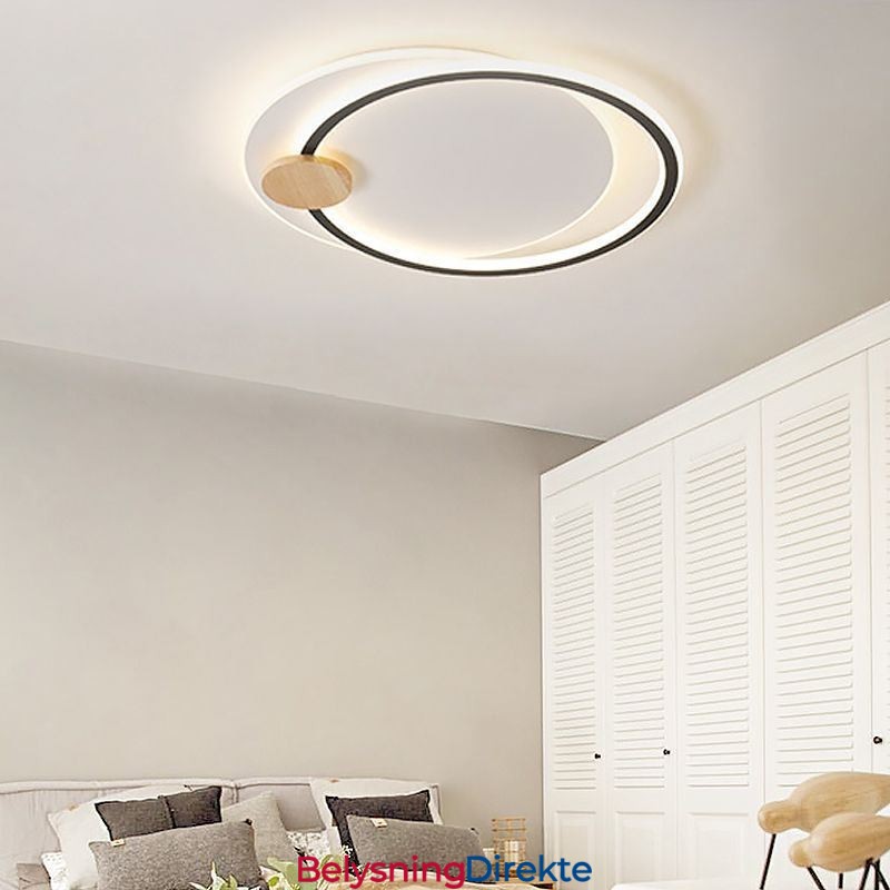 Moderne Innfelt Akryl Taklampe Med 2 Ringer