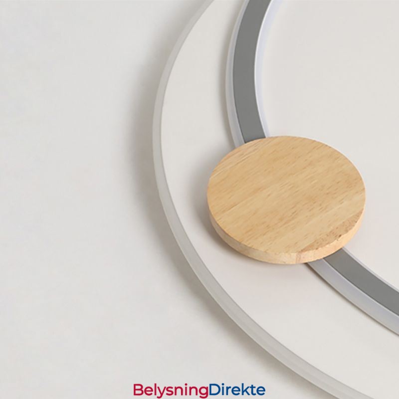 Moderne Innfelt Akryl Taklampe Med 2 Ringer