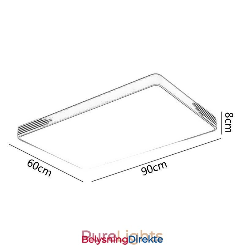 Moderne Innfelt Taklampe Rektakulær Taklampe