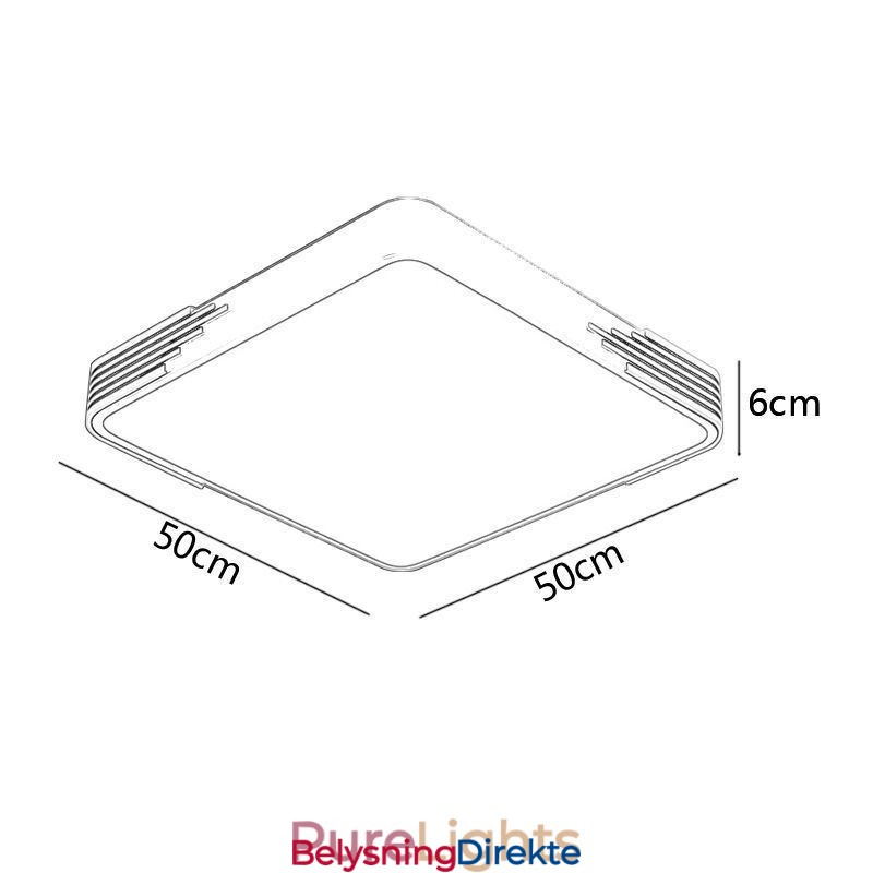 Moderne, Innfelt Taklampe, Firkantet Taklampe