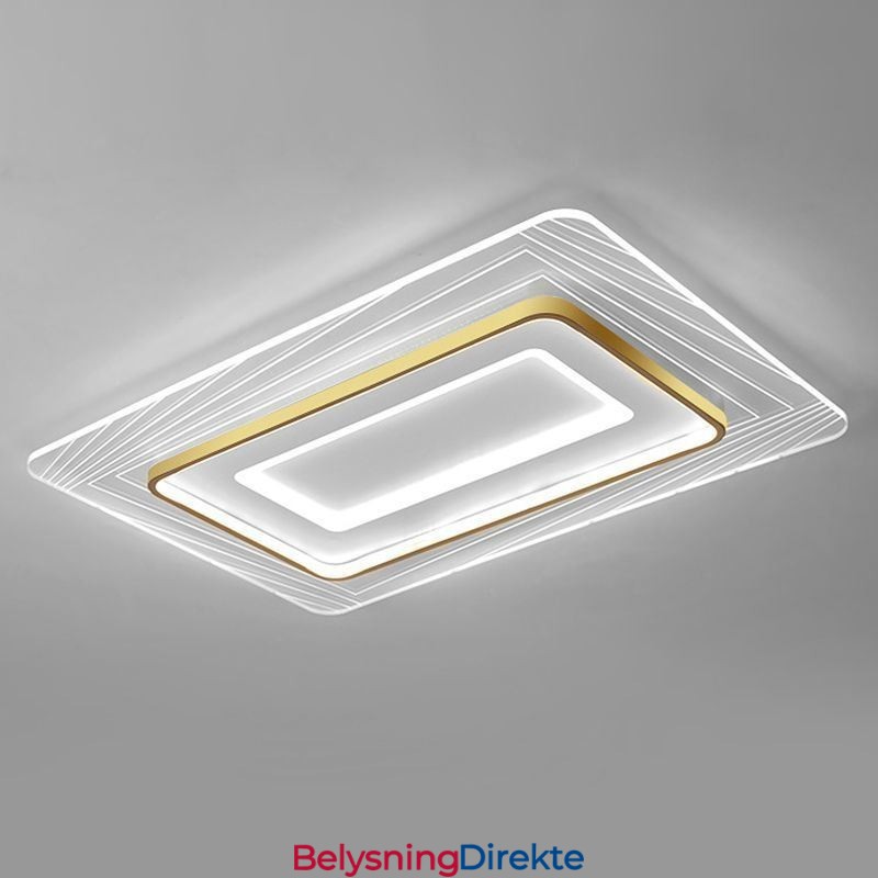 Rektangulær Innfelt Taklampe Minimalistisk Akryl Ultratynn Taklampe