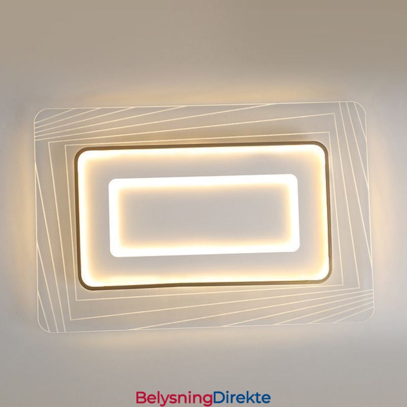 Rektangulær Innfelt Taklampe Minimalistisk Akryl Ultratynn Taklampe