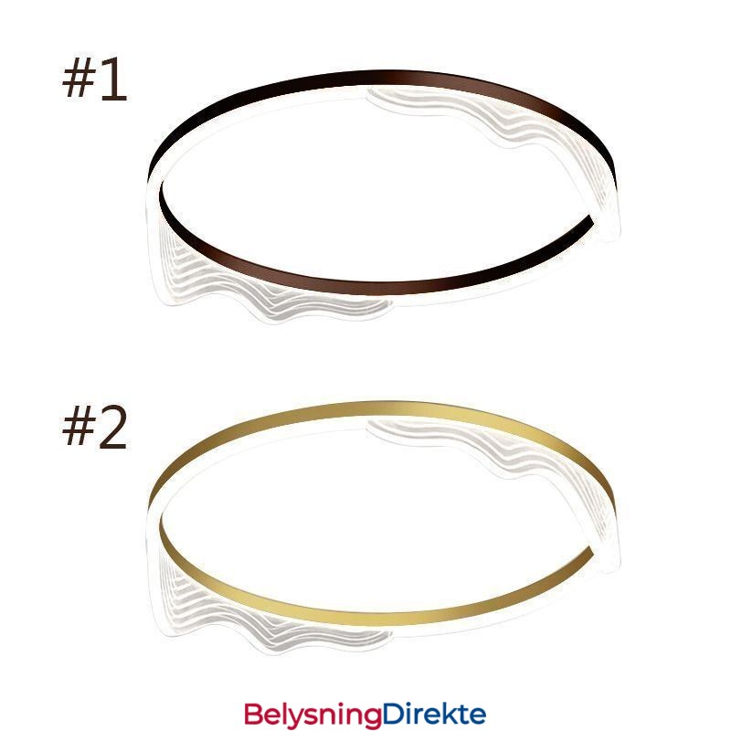 Sirkulær Taklampe Med Innfelt Montering Og Bølgekantdekorasjon