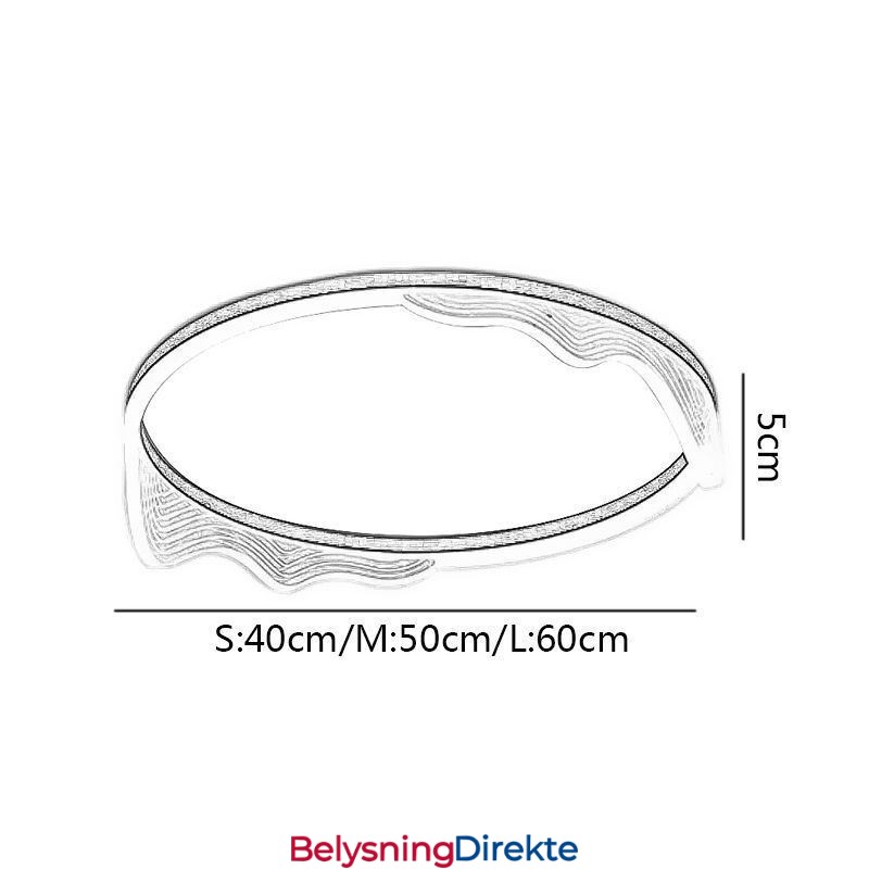 Sirkulær Taklampe Med Innfelt Montering Og Bølgekantdekorasjon