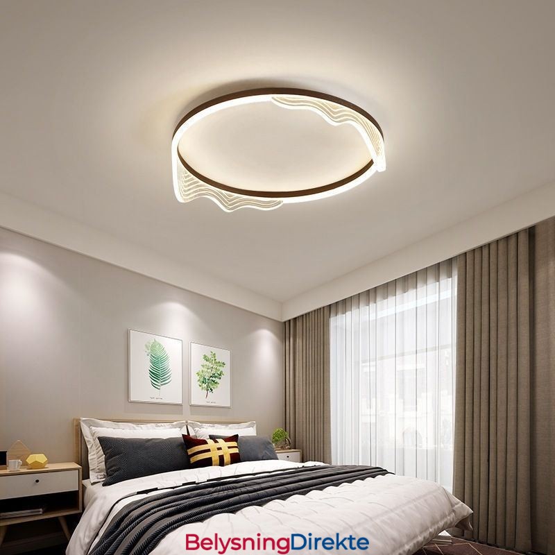 Sirkulær Taklampe Med Innfelt Montering Og Bølgekantdekorasjon